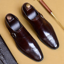 Load image into Gallery viewer, Vintage Genuine Leather Formal Dress Man Monk Strap Shoes