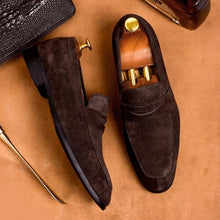 Load image into Gallery viewer, Basic Designer Cow Suede Leather Men's Formal Dress Shoes Italian