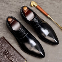 Load image into Gallery viewer, Plus Size Real Genuine Leather Formal Men&#39;s Derby Shoes Italian