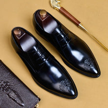 Load image into Gallery viewer, Italian Genuine Leather Formal Dress Handmade Man Derby Shoes