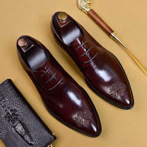Italian Genuine Leather Formal Dress Handmade Man Derby Shoes