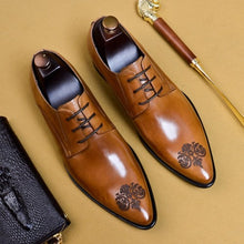 Load image into Gallery viewer, Italian Genuine Leather Formal Dress Handmade Man Derby Shoes