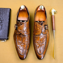 Load image into Gallery viewer, Elegant Genuine Leather Formal Dress Man Monk Strap Runway Shoes